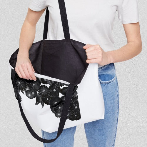 Black Flowers | Weekender Tote Bag